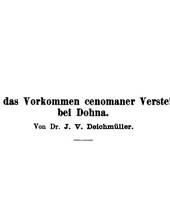 J.V. Deichmüller. Cenomane Versteinerungen in Dohna