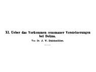J.V. Deichmüller. Cenomane Versteinerungen in Dohna
