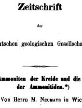 Neumayr: Ammoniten der Kreide