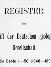 Verzeichnis der digitalisierten Bände der Zeitschrift der Deutschen Geologischen Gesellschaft (ZDDG)